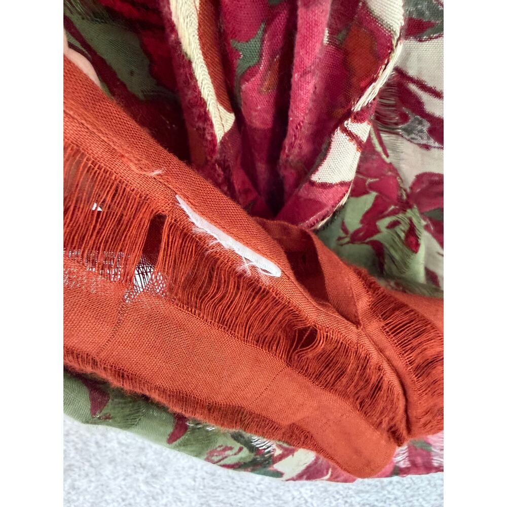 ELIZABETH GILLETT x ANTHROPOLOGIE One Size Colorful Red Green Kimono Coverup Top - Picture 6 of 6